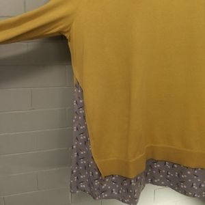 Boden spit hem sweater with contrast lining size M